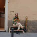 Marta Puerto sitting outside a coffee shop - Meet Marta The Movie