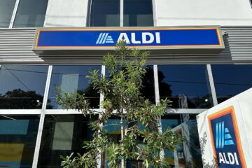An ALDI store exterior, the discount format behind the Aldidas and ALDImania merch campaigns