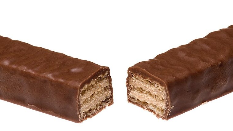 A chocolate wafer bar, the product stolen in the KitKat heist that became a campaign
