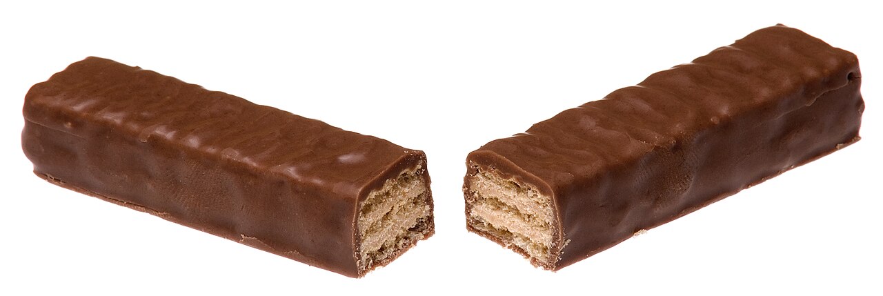 A chocolate wafer bar, the product stolen in the KitKat heist that became a campaign
